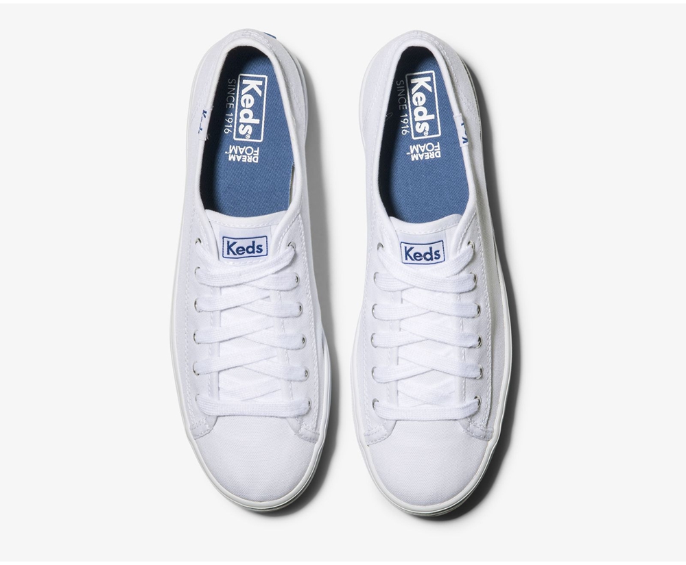 Tenis Keds Mujer Blancos - Triple Kick - 6103-HJDXI